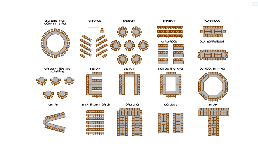 Styles d'aménagement de salle de réunion